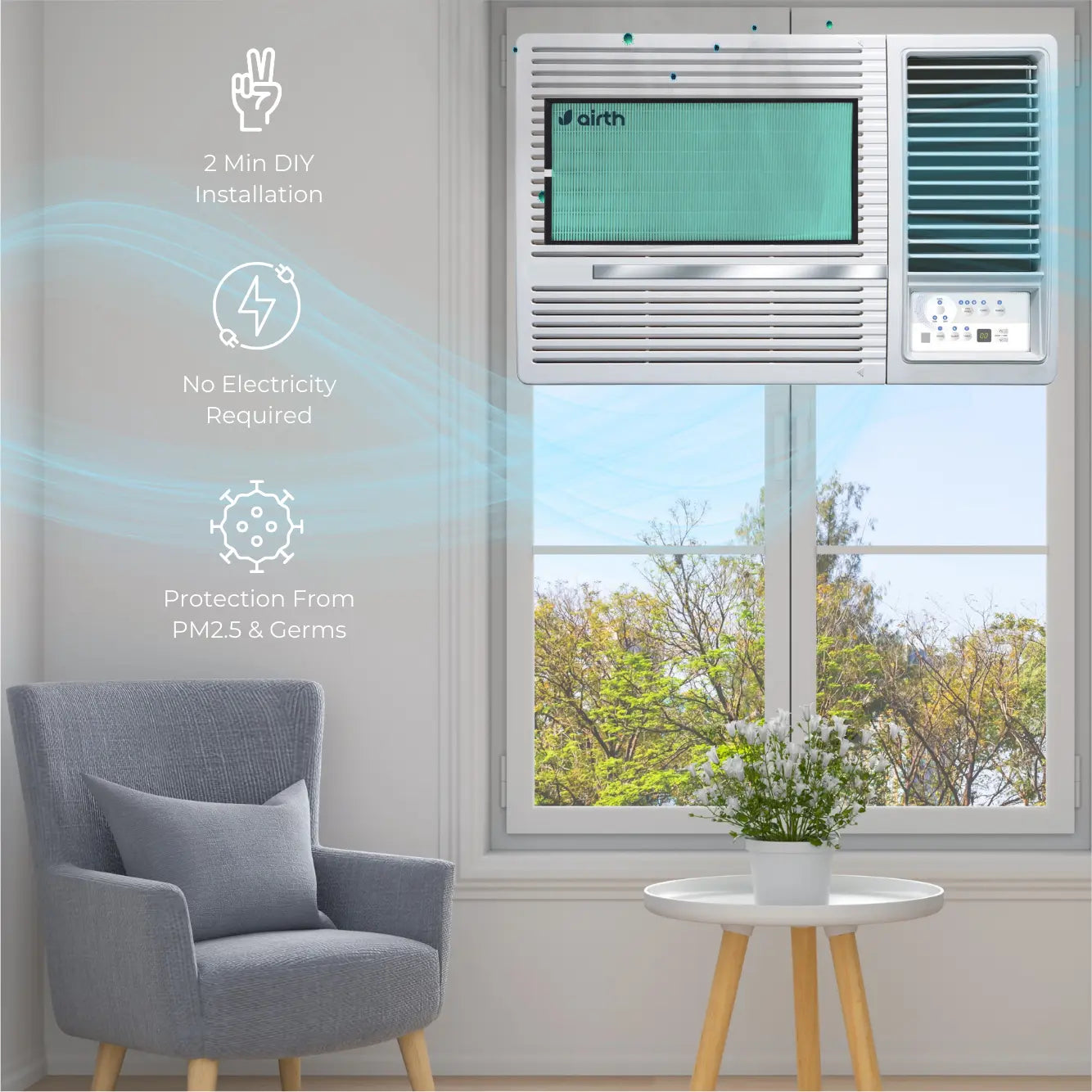 Air Purifier for Window AC